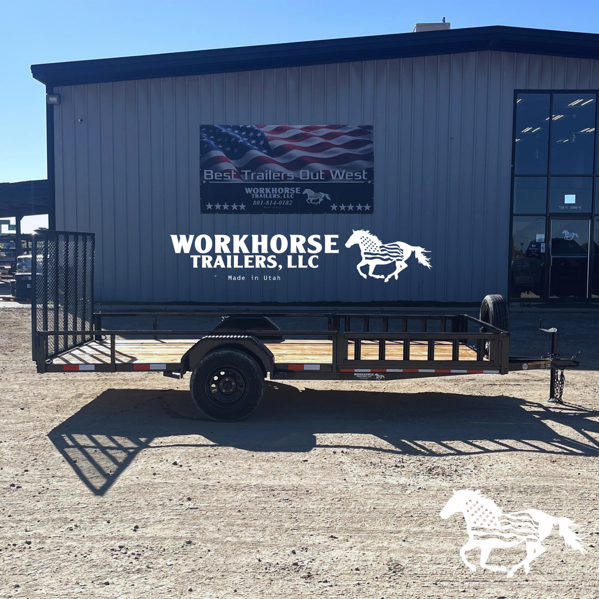 2026 Brand New Workhorse Trailer -7x14’ Value SIDE LOAD-Single Axle (SPARE TIRE INCLUDED)