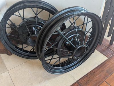 2 Ford Wire Spoke Wheels Vintage