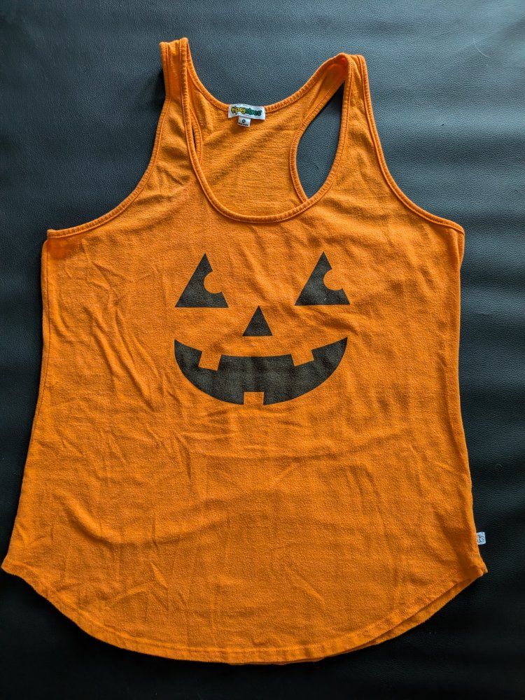 Tipsy Elves Halloween Pumpkin Tank Top XL