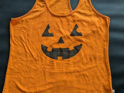 Tipsy Elves Halloween Pumpkin Tank Top XL