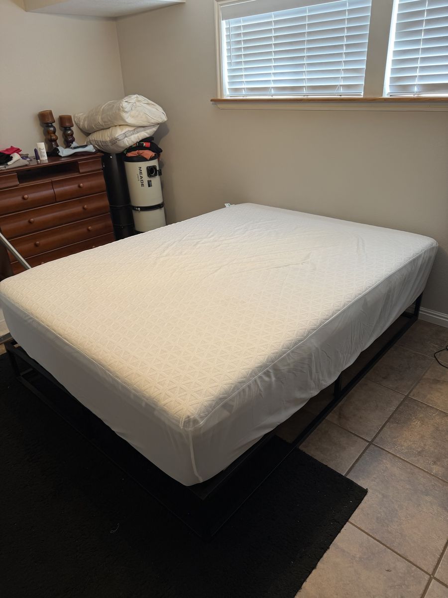 Novaform queen mattress and bed frame