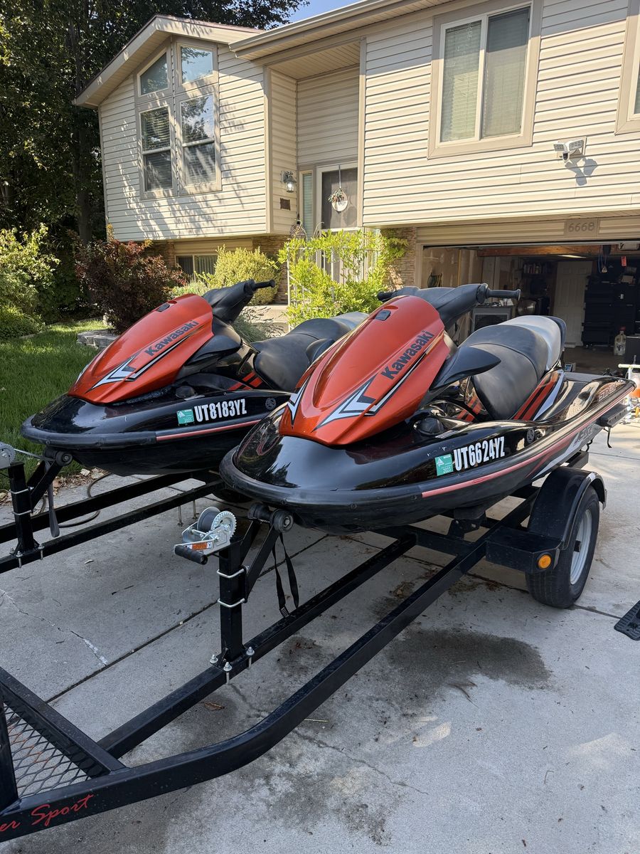 Kawasaki Jet Ski STX-15F Personal Watercraft (Pair) with Trailer - Used