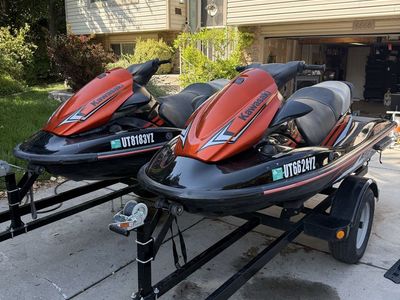 Kawasaki Jet Ski STX-15F Personal Watercraft (Pair) with Trailer - Used