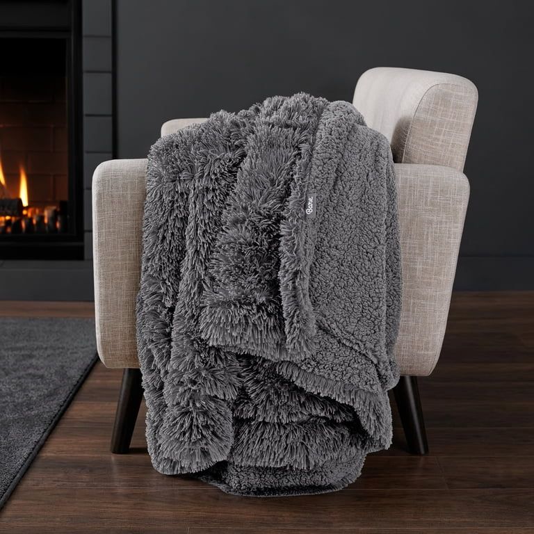 Bare Home Shaggy Fleece Blanket Full/Queen 90” x 90” – New