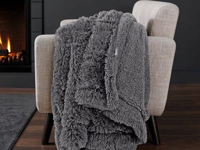 Bare Home Shaggy Fleece Blanket Full/Queen 90” x 90” – New