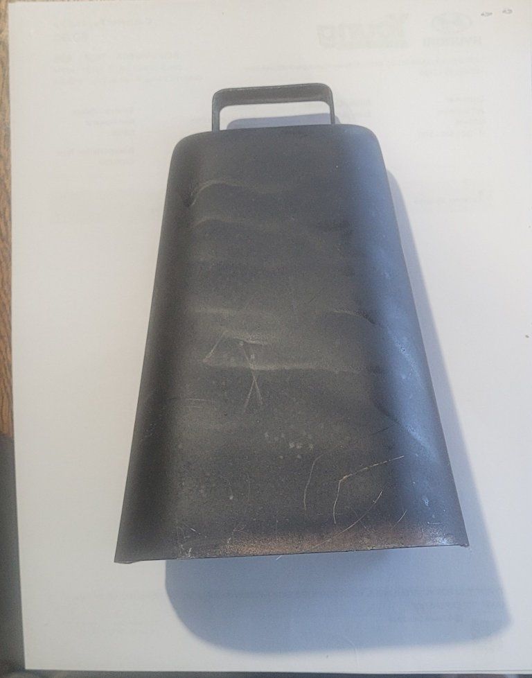 Large Antique Metal Cowbell. Real large bell.