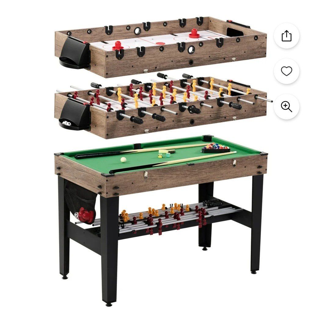3 in 1 gaming table with extra top