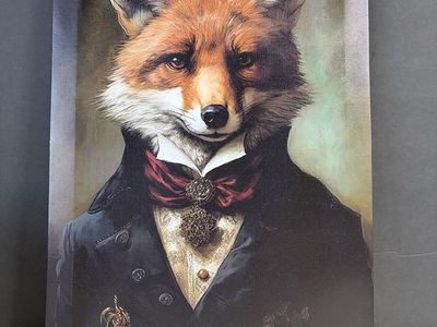 Vintage Fox Portrait