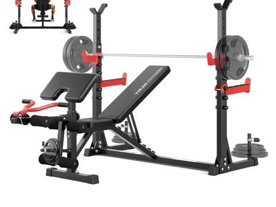 Weight bench with 35lb Olympic bar