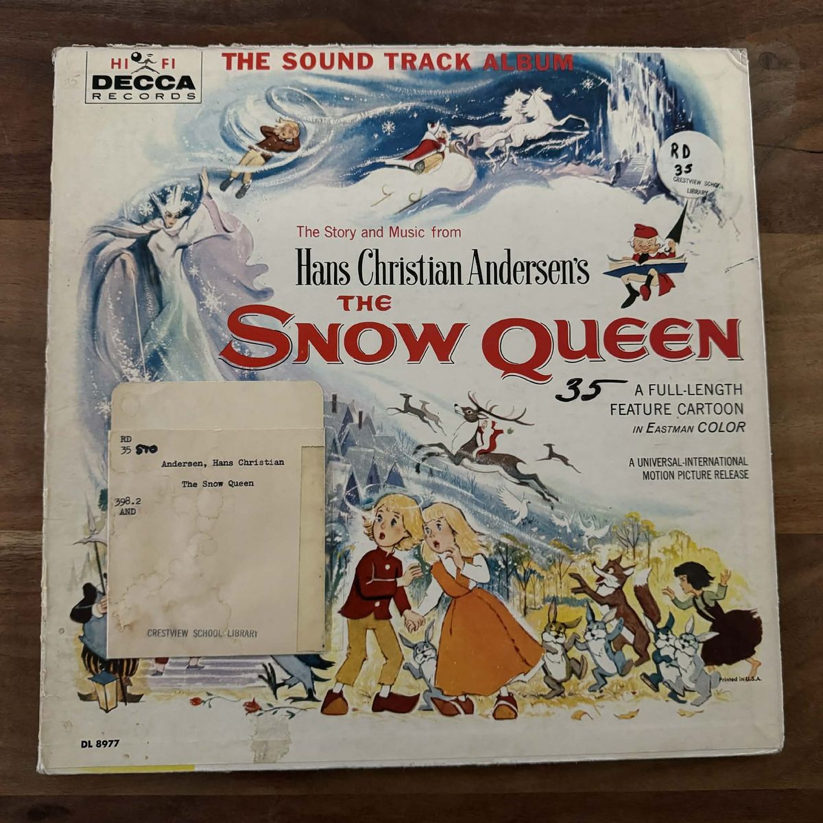 Hans Christian Andersen's The Snow Queen LP Vinyl Record - Decca - 1960 -DL8977