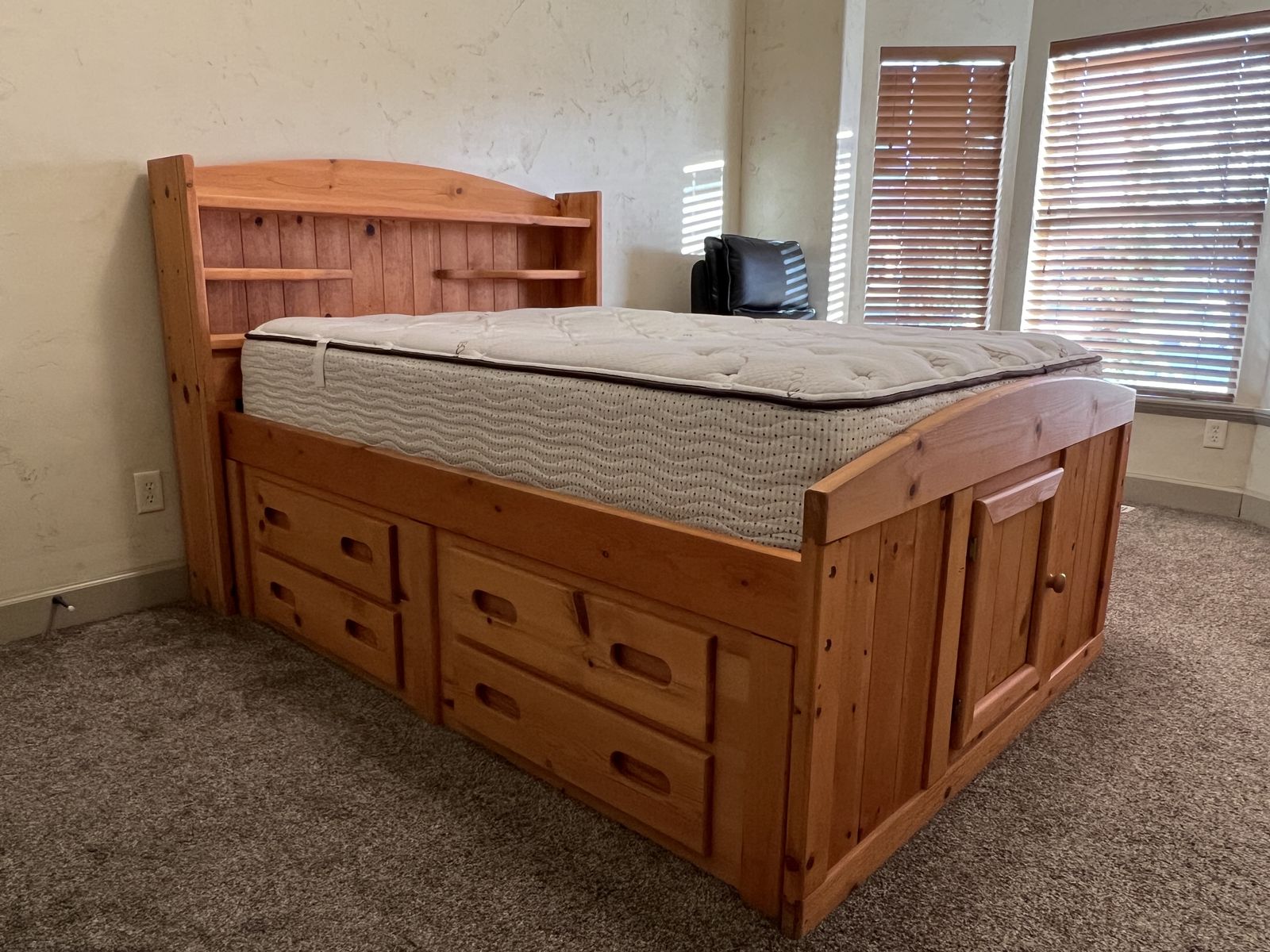Full-Size Bed with Trundle & Dresser