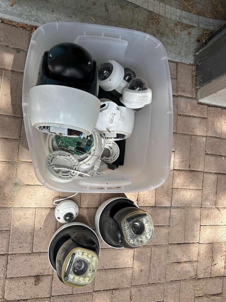 Mixed Lot of 10+ Security Cameras - Dome & PTZ Styles, For Parts/Repair