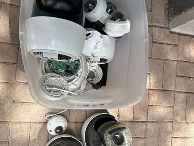Mixed Lot of 10+ Security Cameras - Dome & PTZ Styles, For Parts/Repair