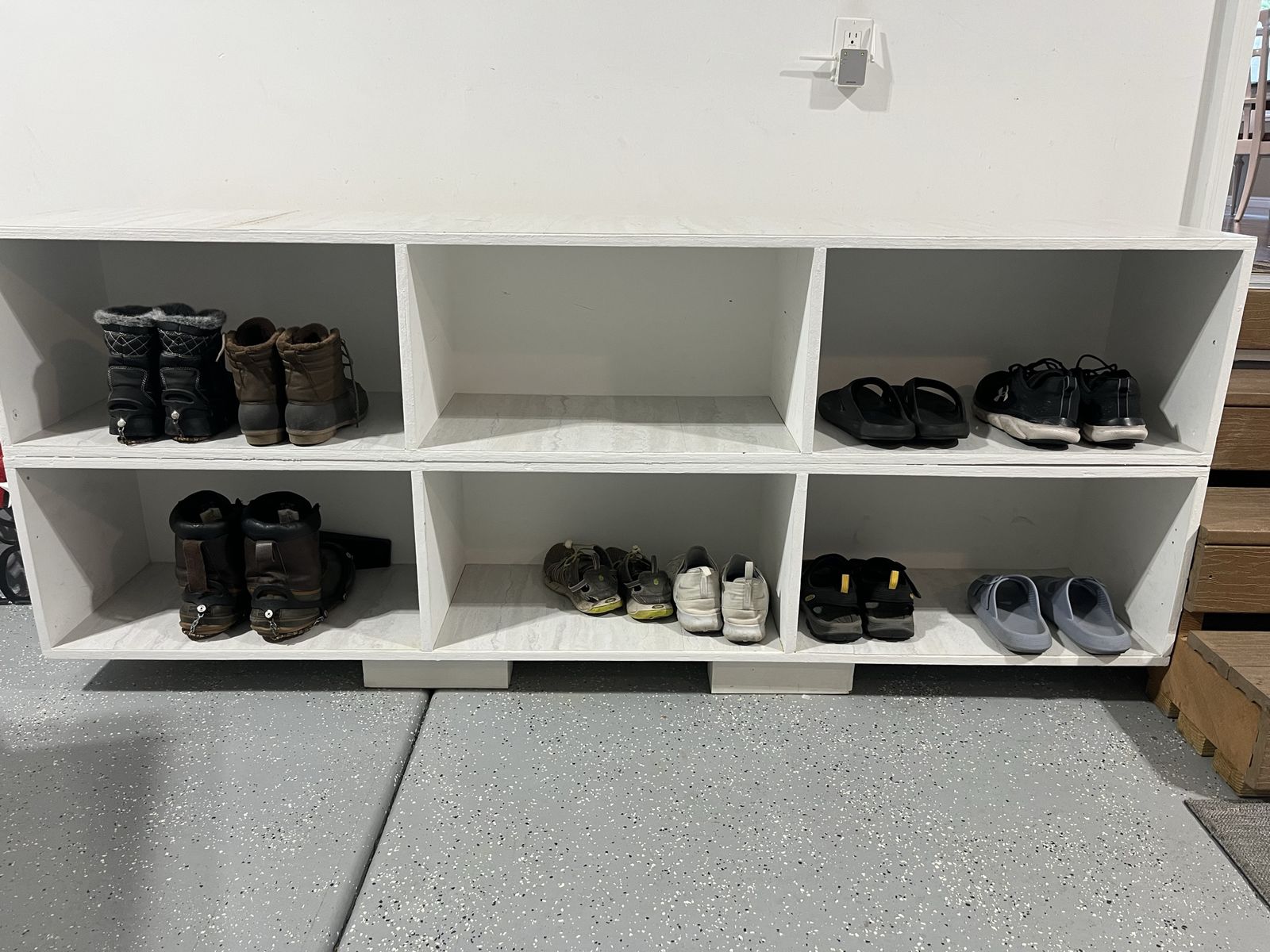 Large Solid Wood Shoe or Garage Organizer