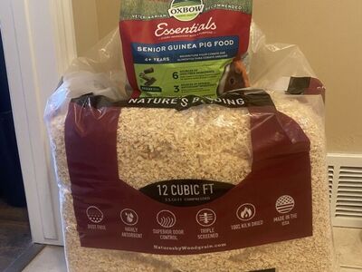 Senior Guinea Pig Food + Pine Shavings