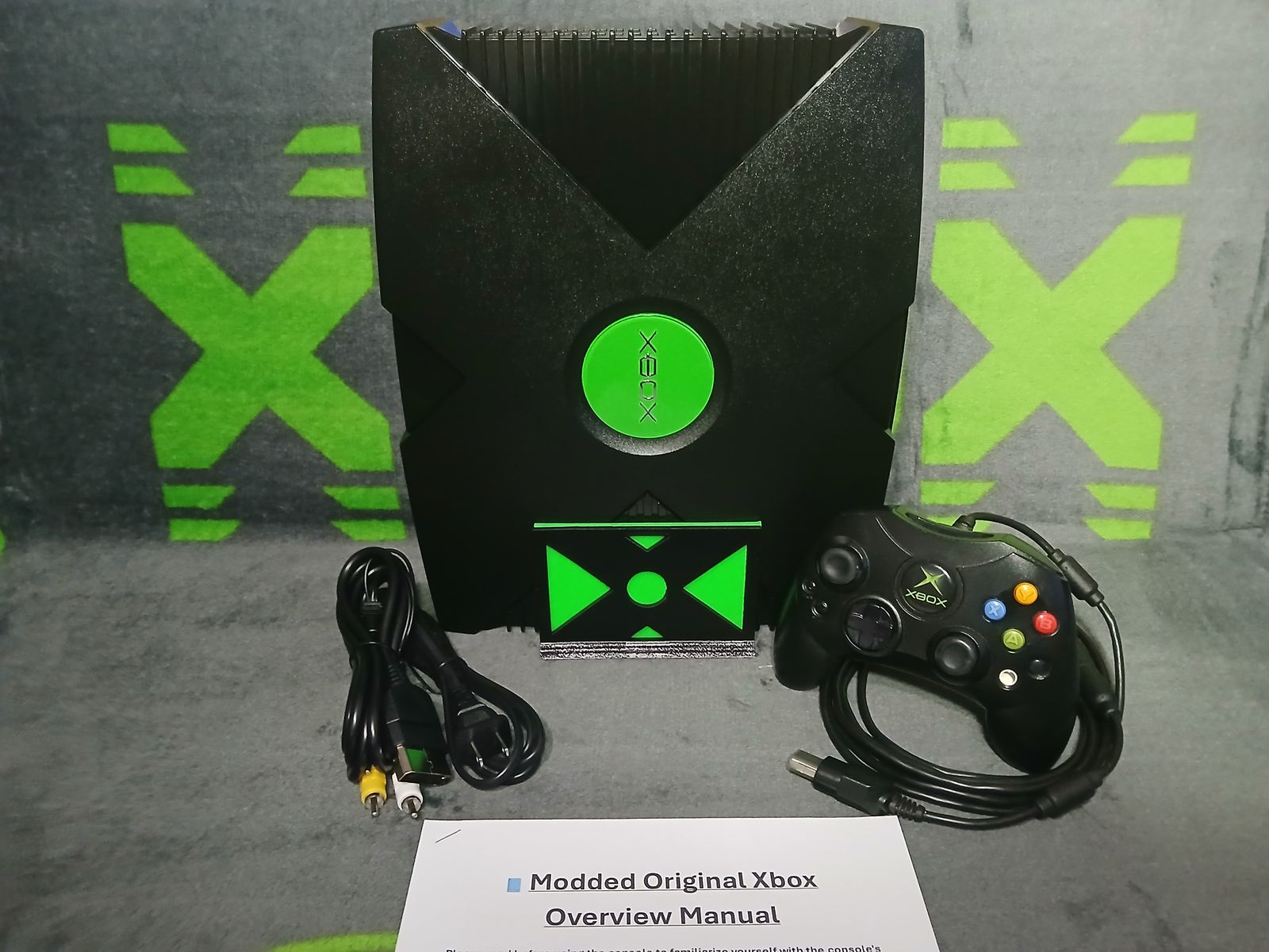 XX-box - Modded 4tb Original OG Xbox - Fresh Refurb - OEM Controller+New Cords+Vertical Stand+Manual