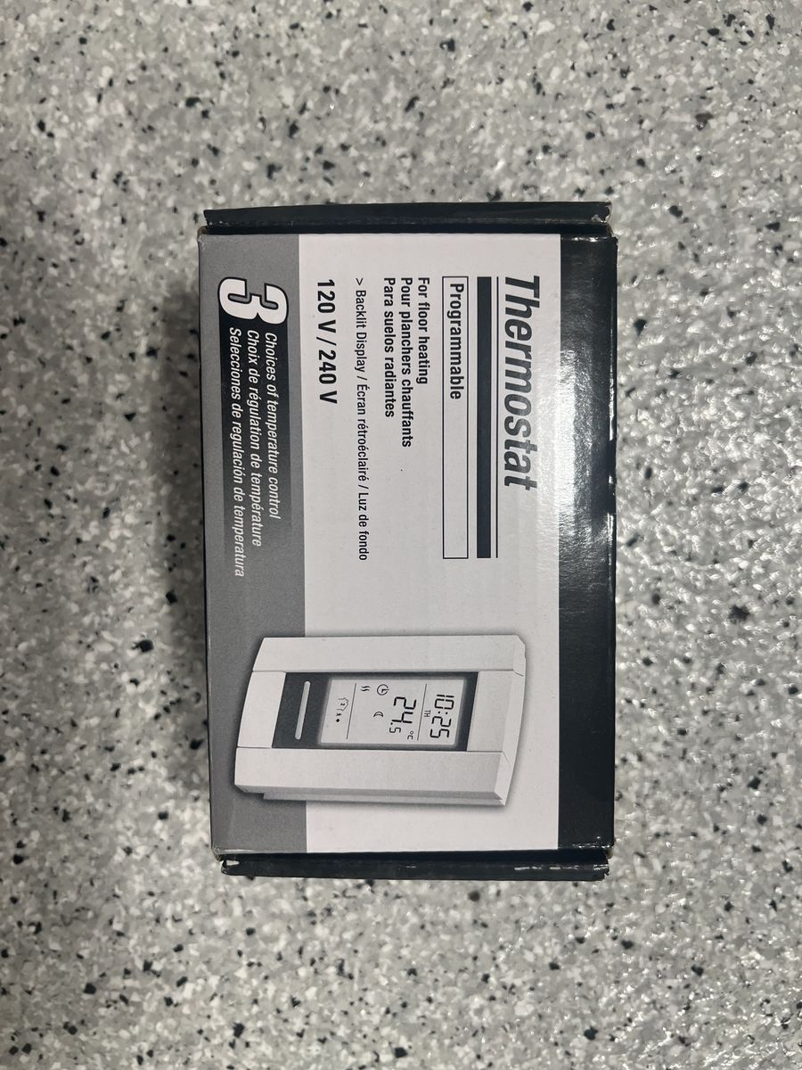 Thermostat in floor heat