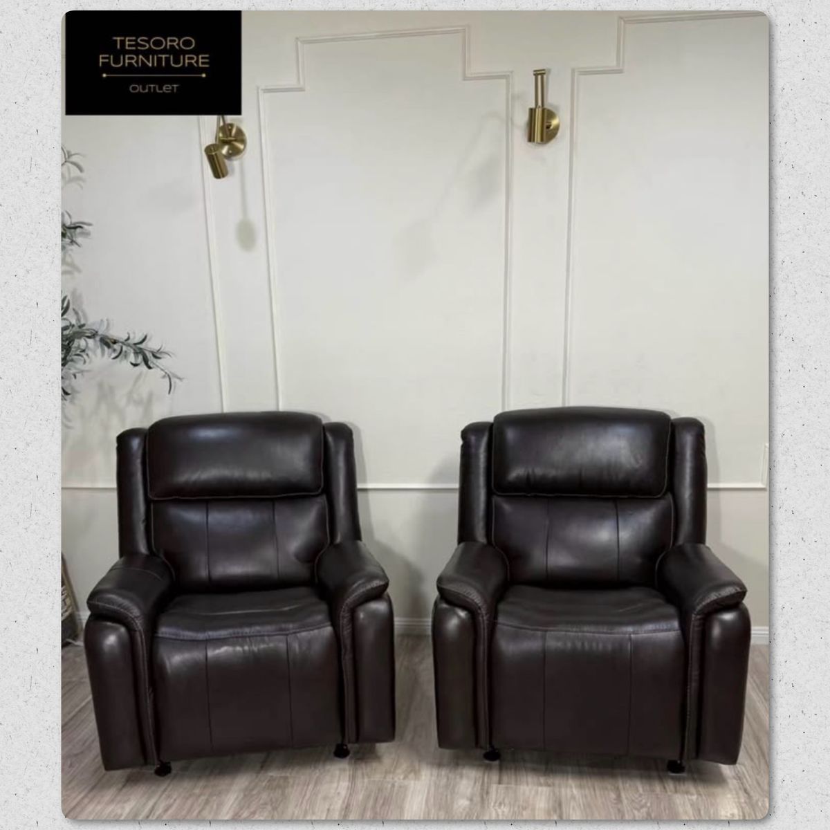 BRYSON LEATHER ROCKER RECLINER CHAIR SET