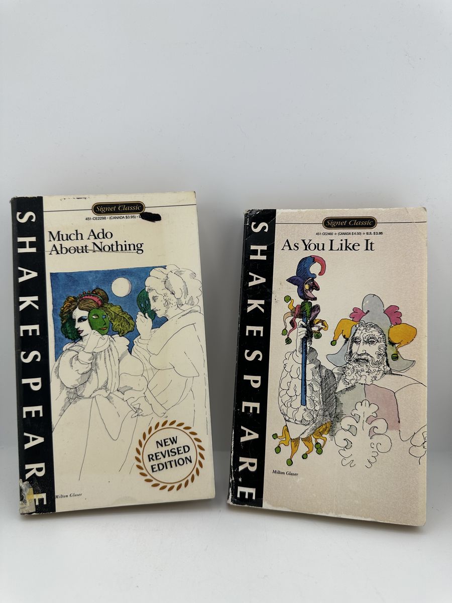 Shakespeare Signet Classic Lot 2 As You Like It Much Ado PB Revised