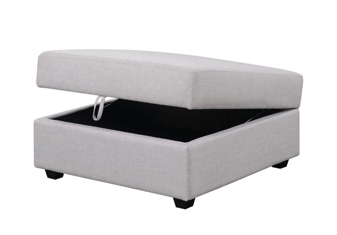 NEW! Storage Ottoman - Grey