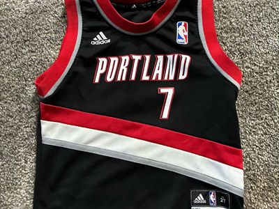 Adidas NBA Portland Trail Blazers #7 Jersey Black/Red Size 2T Toddler