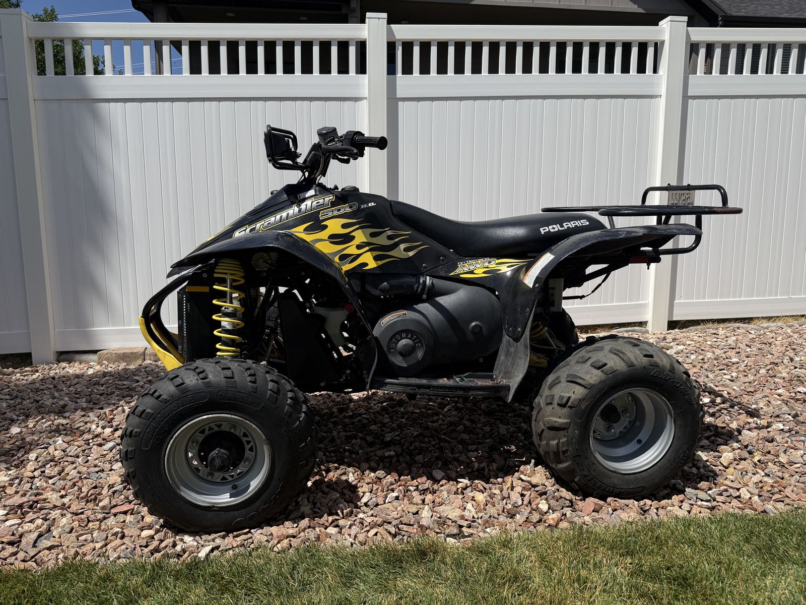 2005 Polaris Scrambler 500 4x4 ATV - Automatic, Low Hours, Back Rack