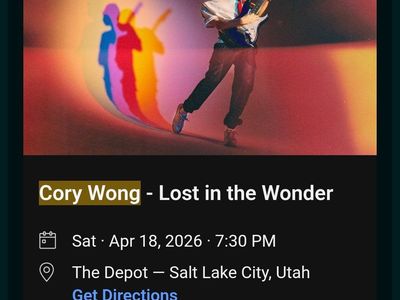 Cory Wong Salt Lake 4/18 Concert Ticket