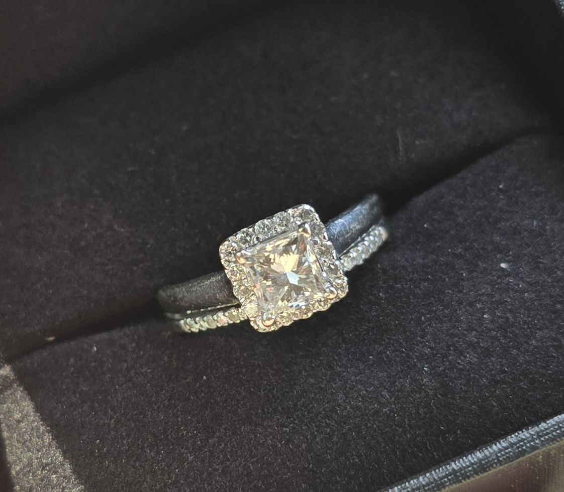 1ct Princess Cut wedding Ring