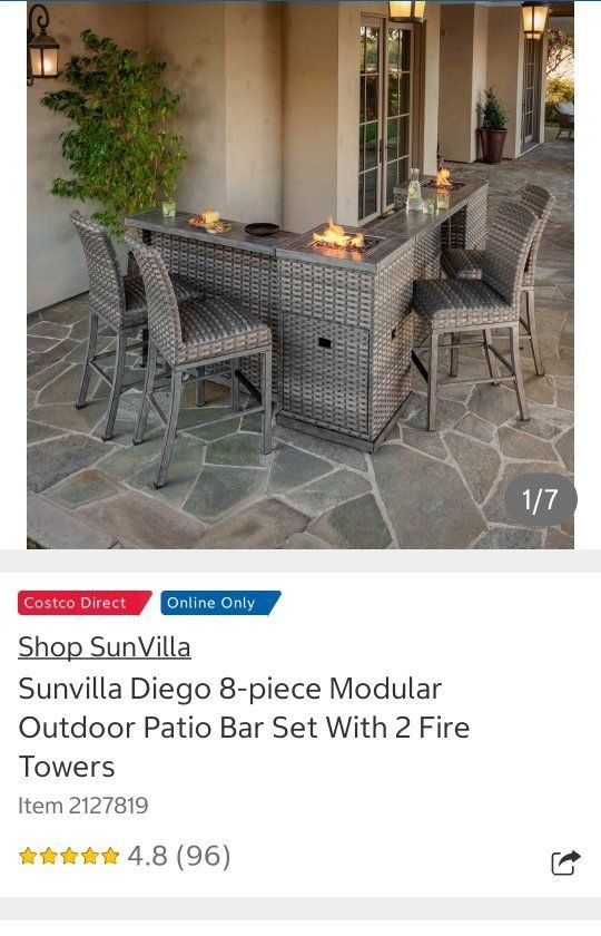 patio furniture bar set