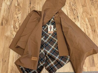 Hooded throw poncho jacket
