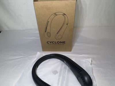 New CYCLONE Dual Airflow Neck Fan - Personal Cooling Device - Black