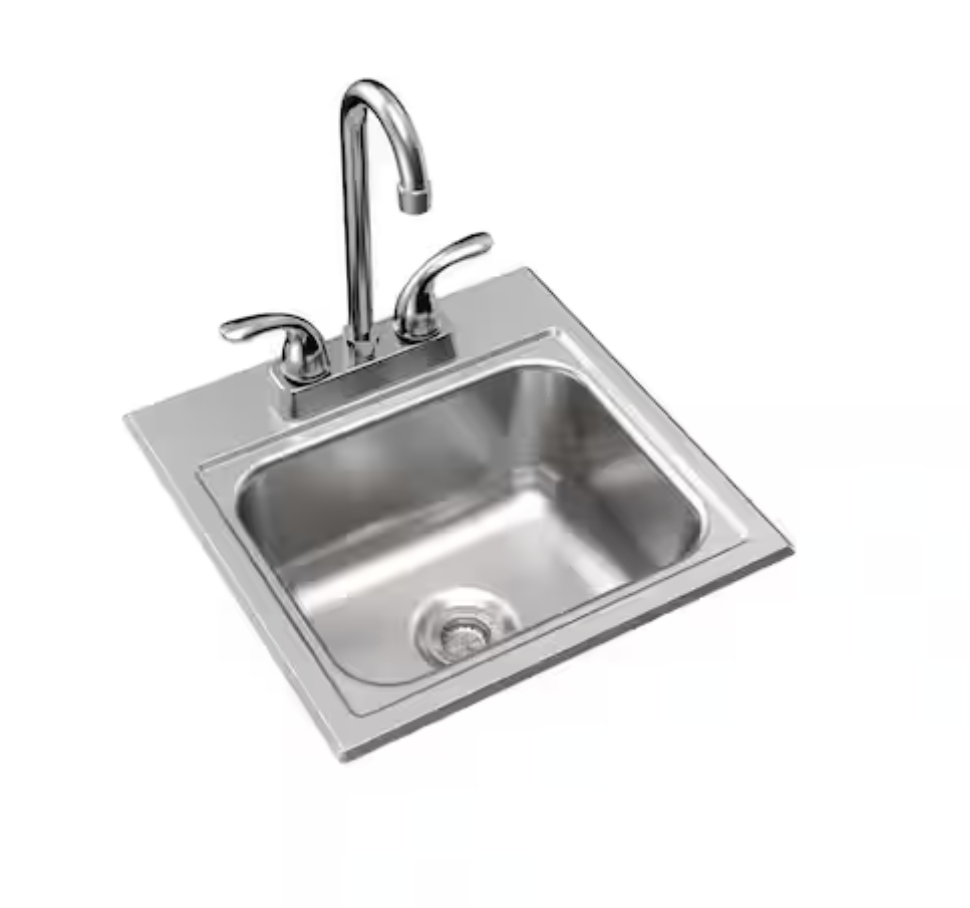 NEW Elkay Parkway 15 in. Drop-in Single Bowl Stainless Steel Sink w/ Faucet