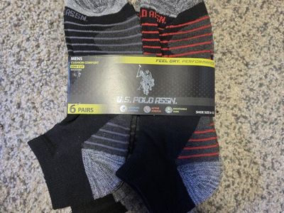 mens 6-12 low cut us polo assn sox