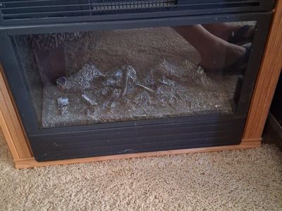 Electric Fireplace Insert Heater with Realistic Flame Effect - Good Condition