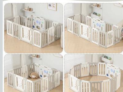 16 panels Baby Play Pen, Foldable Play Pens Babies Toddlers playpen