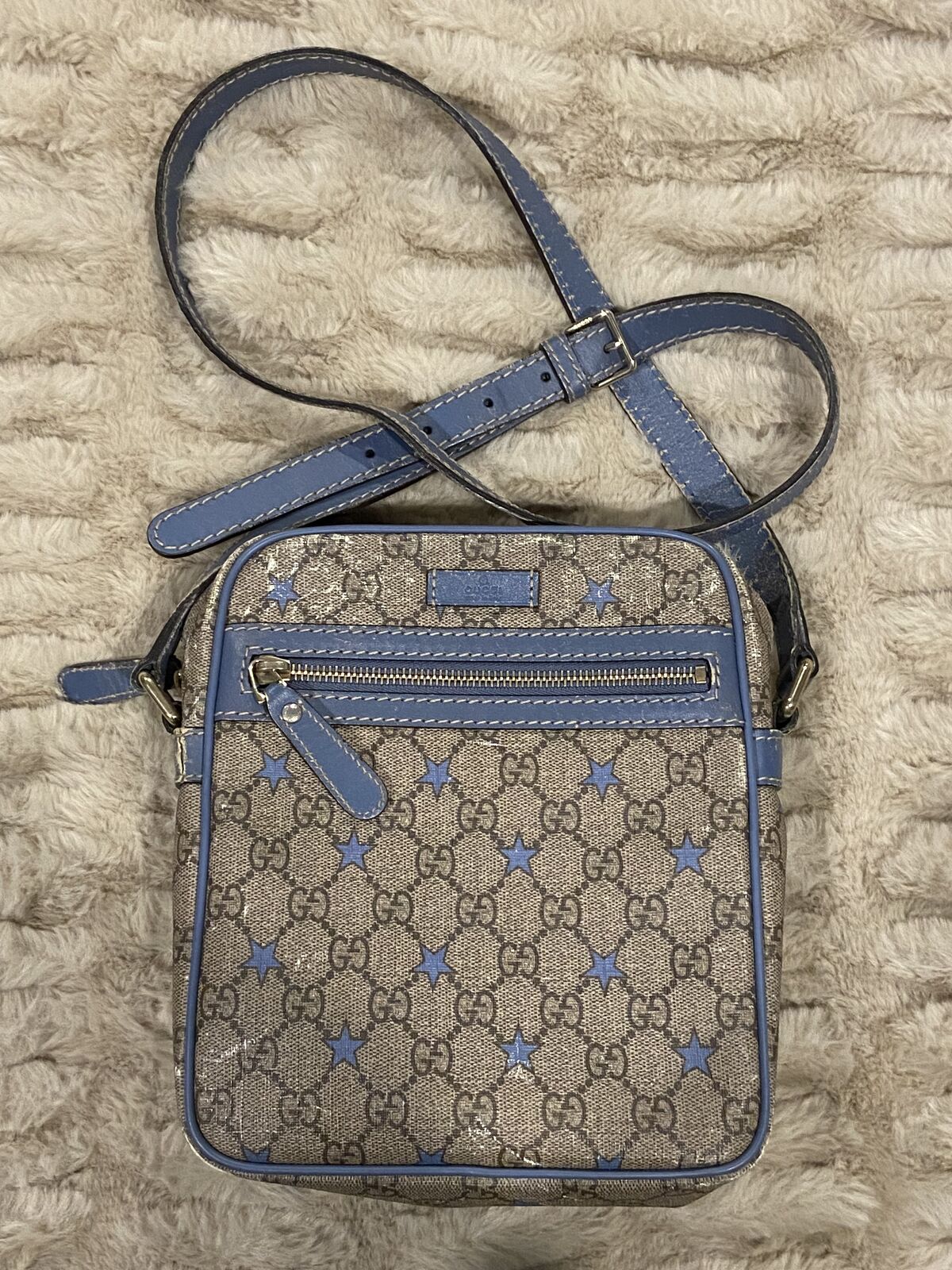 Gucci Blue Canvas Crossbody Bag (Project)