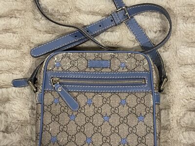 Gucci Blue Canvas Crossbody Bag (Project)