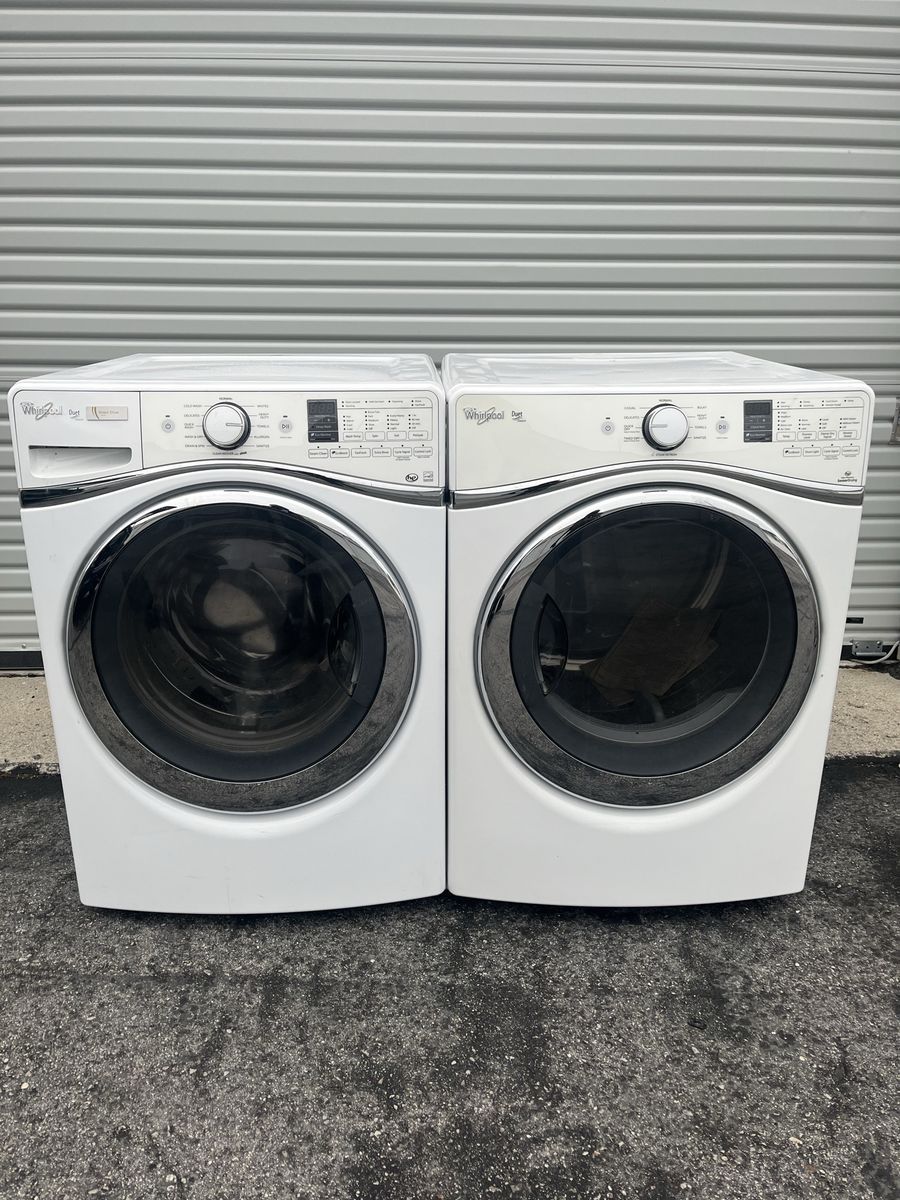 Stackable Whirlpool Duet Washer & Electric Dryer With Wrinkle Shield, Free Delivery.