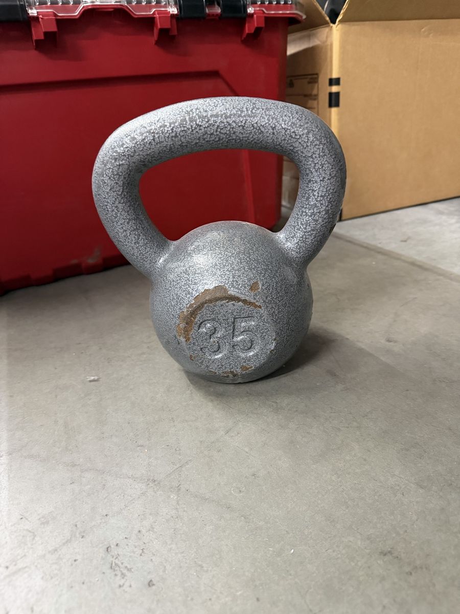 35lb and 50lb kettlebells