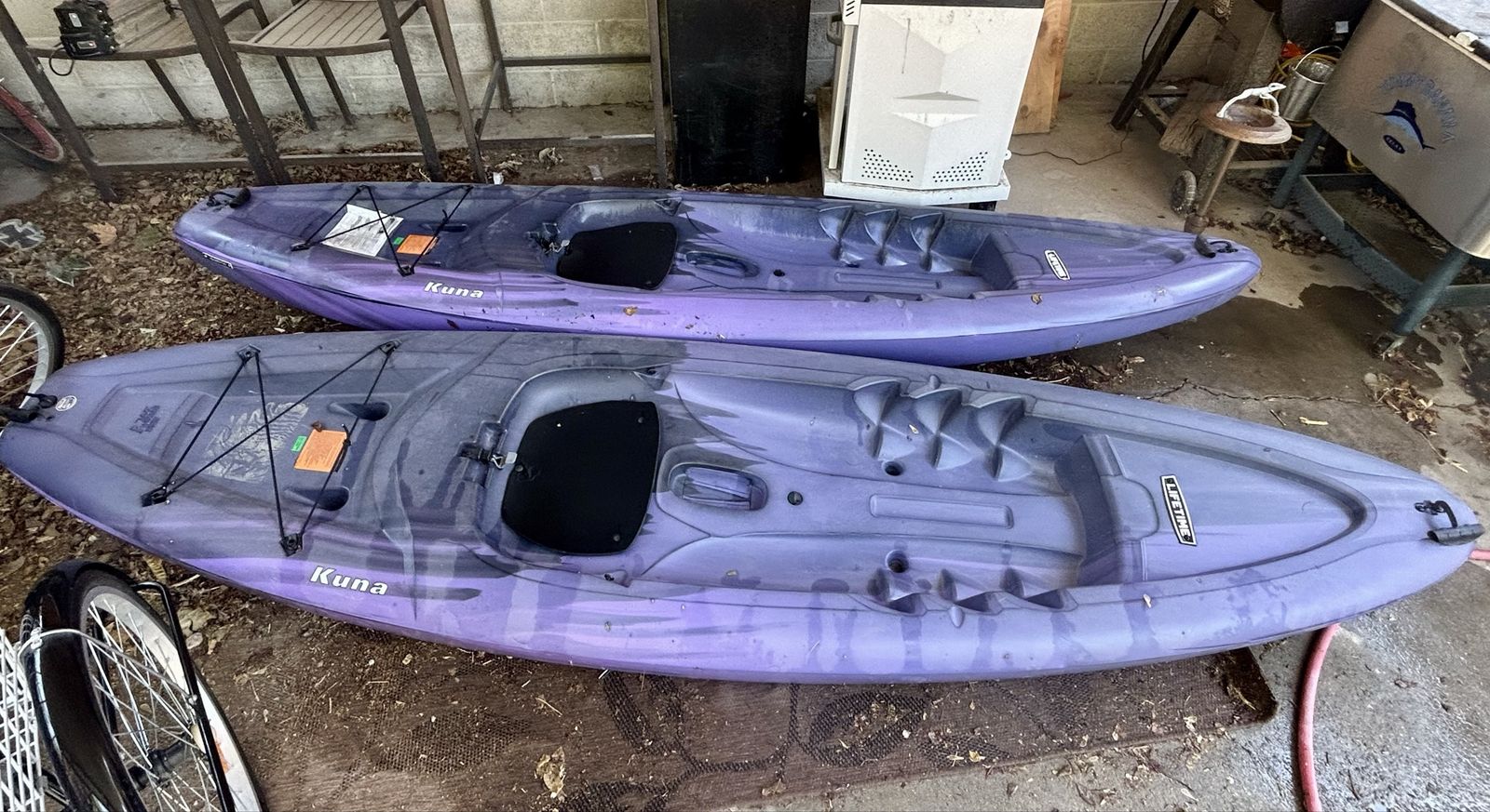 Lifetime Kuna 100 Sit-On-Top Kayaks - Purple Swirl (Pair)