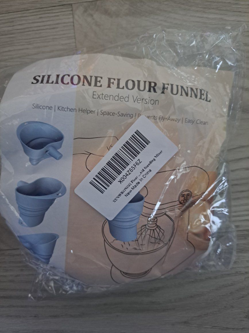 XUNWKONGG Silicone Flour Funnel Extended Version for Stand Mixers