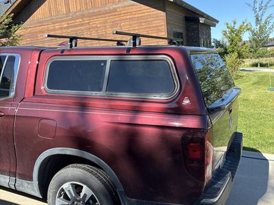 Leer Bed Topper for Honda Ridgeline (2nd Gen) - Maroon with Roof Rack and Thule bars