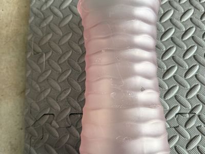 Blush Pink Frosted Art Glass Vase