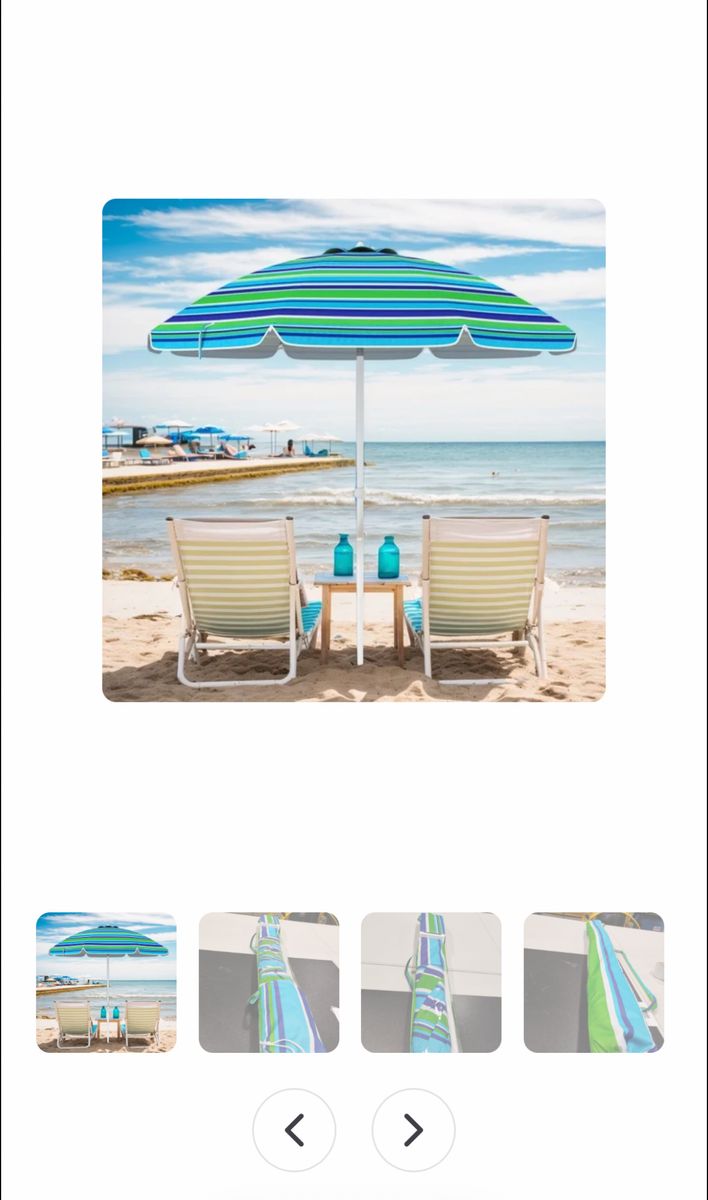Yardi Yarda 7.2’ portable beach umbrella