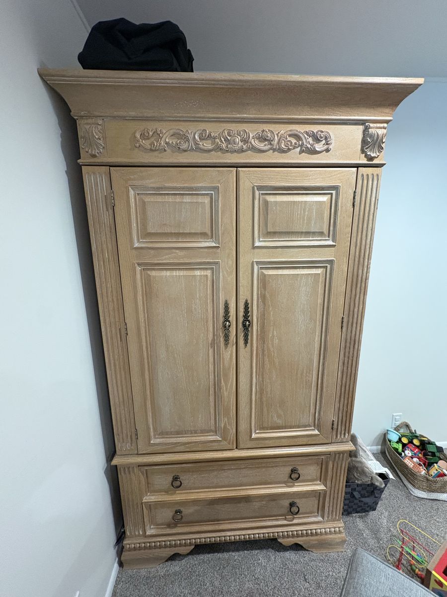 Solid Wood Armoire / Wardrobe / Storage Cabinet
