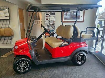 New 2026 Rally Red 4-Passenger Club Car Electric ONWARD Golf Cart