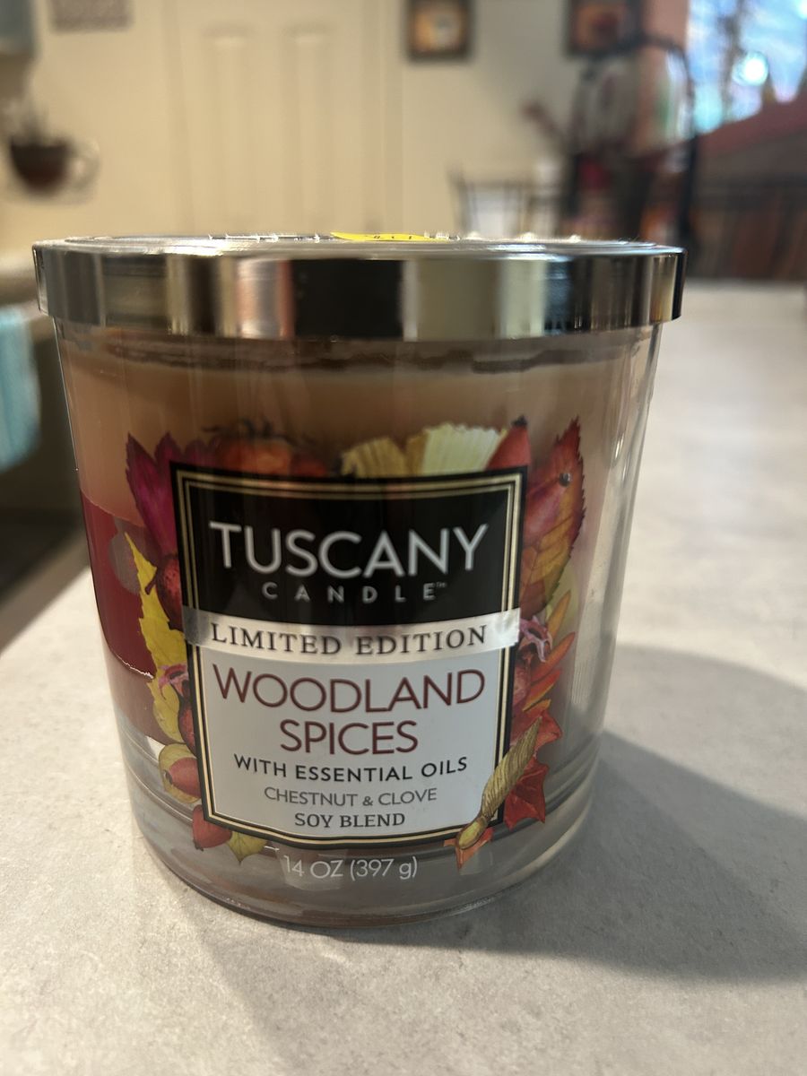 NEW Tuscany Woodland Spices Soy candle – 3 wick