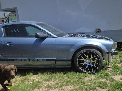 Ford Mustang 2006 S197- Blue, Aftermarket Wheels
