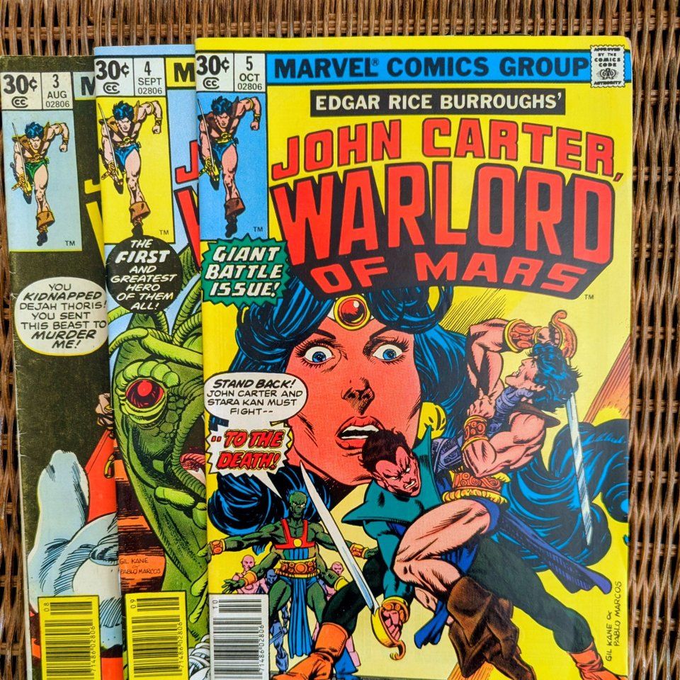 1977 John Carter Warlord of Mars #5 "Marvel Co