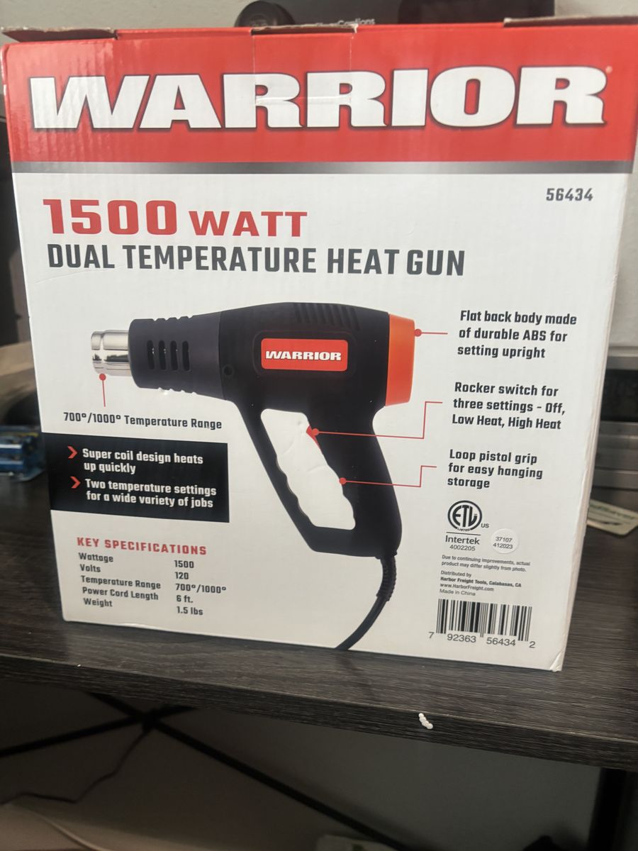 Warrior 1500 Watt Dual Temperature Heat Gun